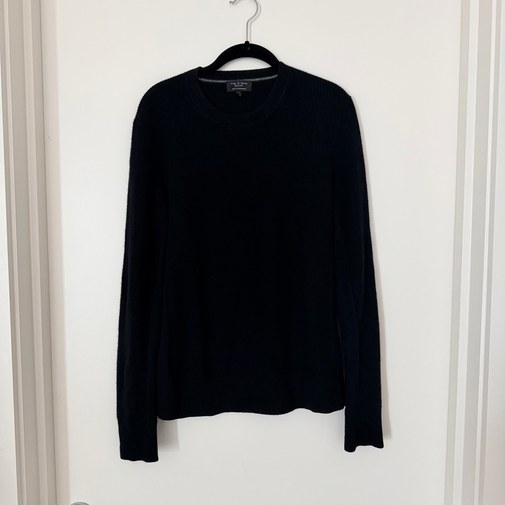 Rag & Bone Men's 100% Cashmere Ribbed Sweater